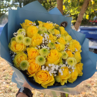 Яркий желтый букет, розы 40-50см,2сорт Яркий желтый букет, розы 40-50см,2сорт