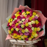 101 роза МИКС 40-50см,2сорт Упаковка оплачивается отдельно 101 роза МИКС 40-50см,2сорт Упаковка оплачивается отдельно