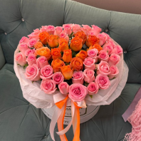 51 роза в шляпной коробке 51 роза в шляпной коробке