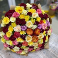 101 роза Микс 40-50см, 2сорт Упаковка оплачивается отдельно 101 роза Микс 40-50см, 2сорт Упаковка оплачивается отдельно